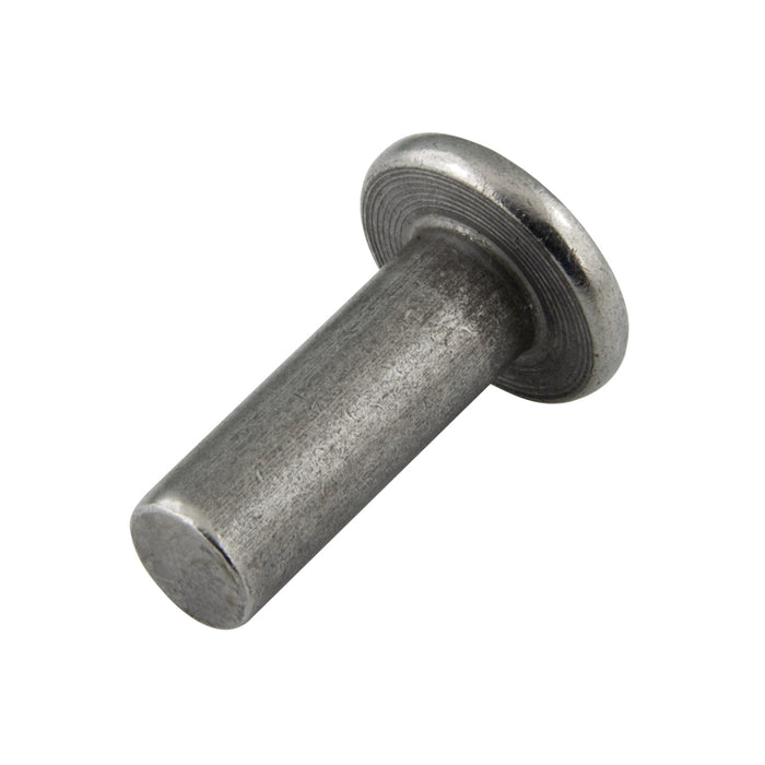 Solid Steel Rivet Flat Head 3/16 DIA x 3/8 LONG C1008 Steel Annealed Plain ANSI B18.1.1-1972 (R1981) by Spaenaur Inc.