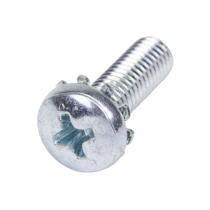 "Sems" Machine Screw, Phillips Pan Head With Ext Tooth Lockwasher, #10-32 X 5/8" X 3/8" Washer Od, Low Carbon Steel Zinc Plated by Spaenaur Inc.