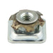 Adaptateurs métalliques carrés filetés 1 po carré avec filetage 3/8 po-16 UNC en acier, finition de base zinguée par Spaenaur Inc.