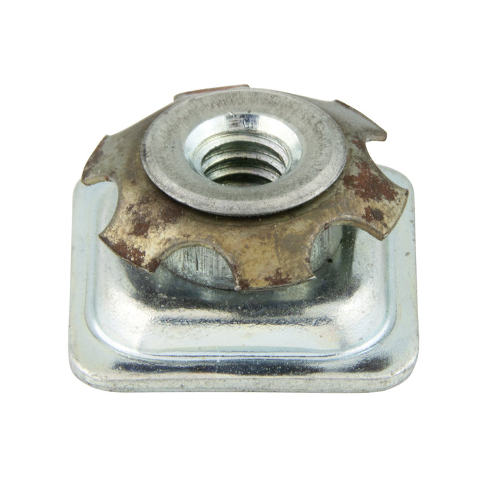 Square Metal Threaded Adaptors 7/8" Tube OD x 16-18 Gauge x 1/4"-20 UNC Steel Zinc Plated by Spaenaur Inc.