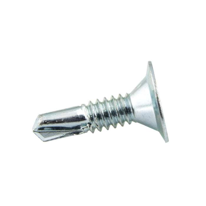 Teks Point 3 Self-Drilling Screw, Wafer Head, Square Recessed Socket, #10-24 x 3/4" Length, Carbon Steel Zinc Plated