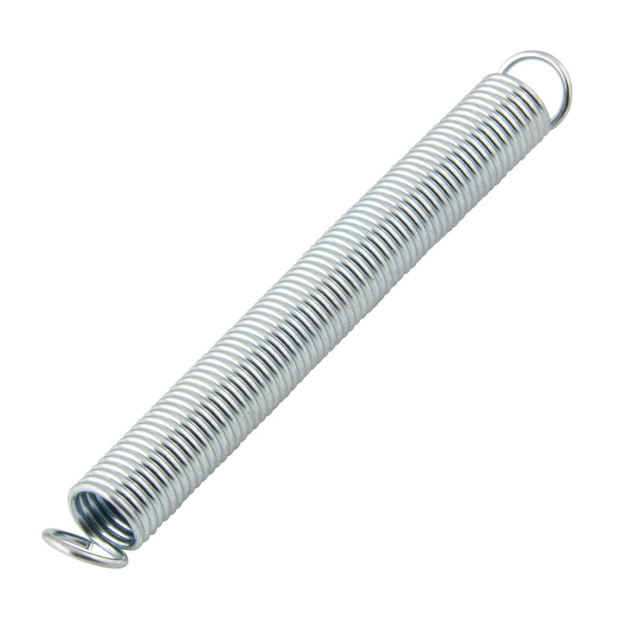Extension Spring, Single Loop On Side At Inward Angle Of 45 Degree 5/16" OD, 1 9/32" LGTH O/A, 0.023" GA. Wire MB Hrd Drawn Spring Steel Wire Bright Zinc Plated by Spaenaur Inc.