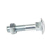 Boulon à tête bombée avec écrou hexagonal DIN 603/555 M16 x 2,00 x 80 mm, acier 4.6, zingué PLTD, DIN 603/555/4.6-ZP M16X80, fabriqué par Spaenaur Inc.