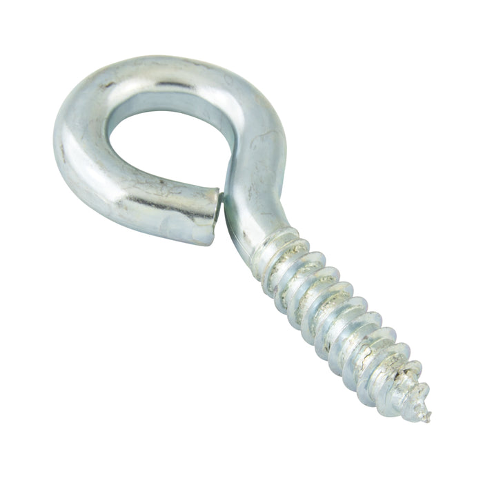 Screw Eye, Medium Eye, 0.105" Wire Diameter x 15/16" Length, 9/32" Eye Inside Diameter, Steel Zinc Plated by Spaenaur Inc.