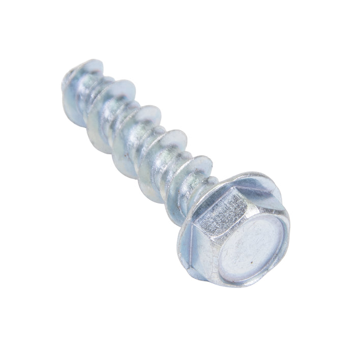 Hi-Lo Tapping Screw, Unslotted, Indented Hex Washer Head, #4 x 1/2" Length, Steel Zinc Plated, ASME/ANSI B18.6.4 by Spaenaur Inc.