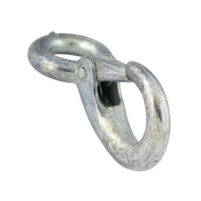 Boat Snap, Fast Eye 16 mm Eye,85 mm Oal,12 mm Snap Opening Zinc Die Cast, Nickel Plated