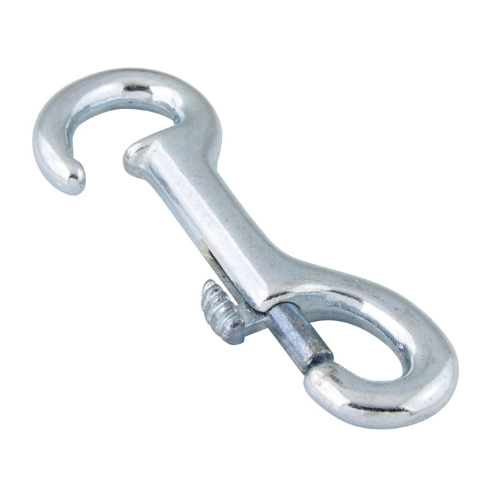 Snap Hook, Metric, Fast Eye 24 mm Eye, 120 mm Oal,18 mm Snap Opening Zinc Die Cast, Nickel Plated by Spaenaur Inc.