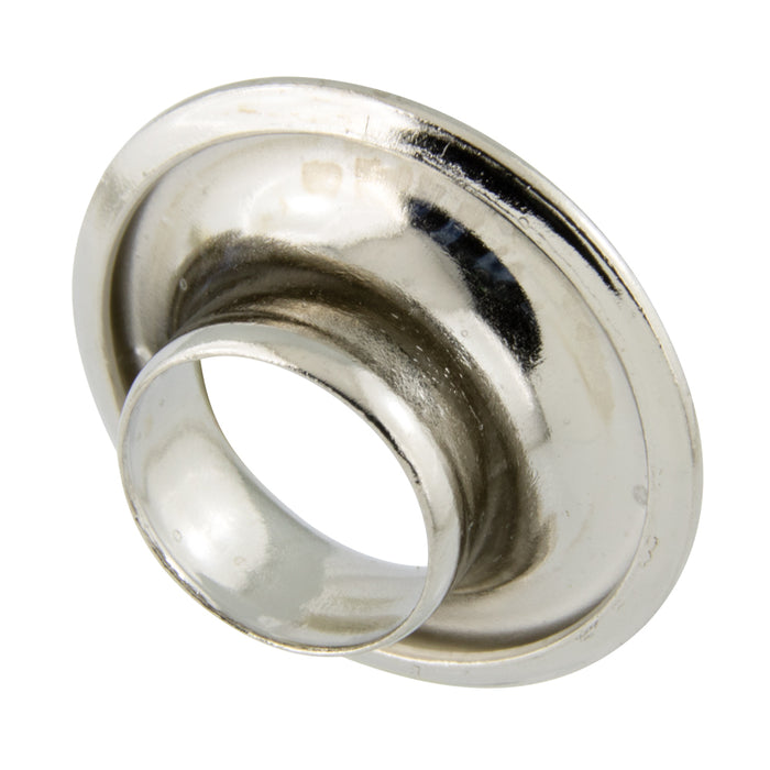 Brass Grommet And Spur Washer (116-126 And 116-226) 144/Pk 7/16" Hole Dia., Size #2 Brass Nickel Plated