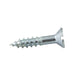 Wood Screw, Flat Head 90° ctsk., Slotted, #6 x 1/2" Length, Steel Zinc Plated, ASME/ANSI B18.6.1 by Spaenaur Inc.