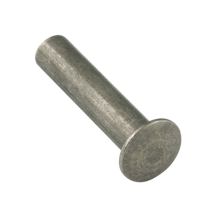 Rivet tubulaire à tête ovale 1/8 po de diamètre x 9/16 po de longueur (7/32 po de diamètre à tête) en acier inoxydable 430 ANSI B18.7-1972 (R1980) par Spaenaur Inc.