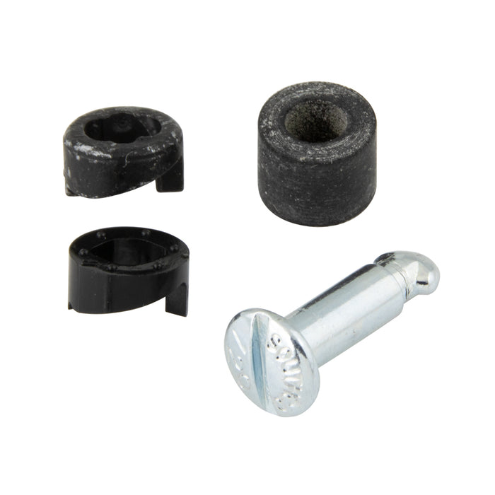 Fractional-Turn Fastener Assembly Series 20, Oval Head Stud .74" LG for .110-.129" Outer Panel Thicknss Steel ZP Stud/Acetal Black Cams (84-21-120-11 & 84-29-101-10) by SouthCo