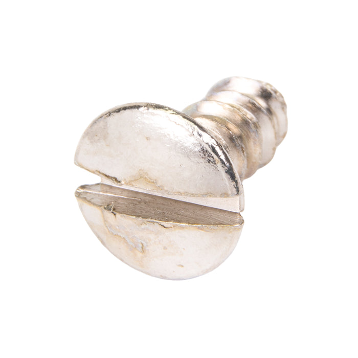 Tapping Screw, Oval Head Slotted Drive, Type AB, #10 x 1/2" Length, Low Carbon Steel Nickel Plated by Spaenaur Inc.