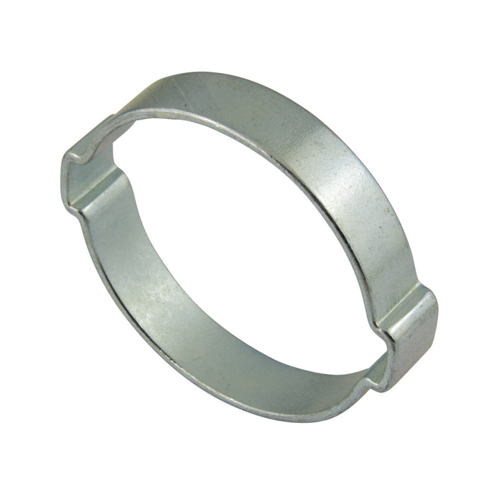 2-Ear Hose Clamp 9/16" (.492"-.591" Range) .295" Width, .0394" Mat Thickness Inner Width Of Ear .1575" C-1008 Steel Zinc Plated