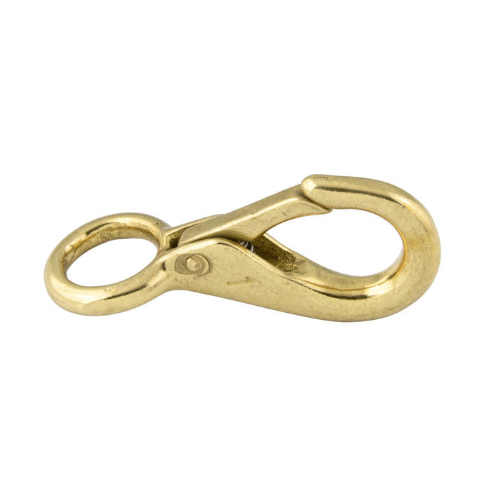 Snap Hook (Swivel Eye) 5/8" x 80mm LG Brass Plain by Spaenaur Inc.