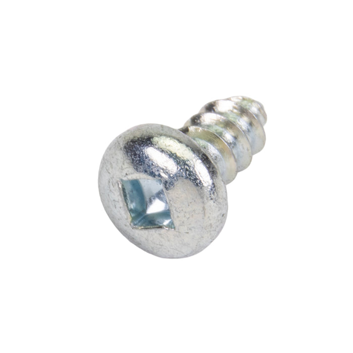 Tapping Screw, Pan Head Square Socket Drive, Type A, #10 x 1-1/2" Length, Low Carbon Steel Trivalent Zinc Plated by Spaenaur Inc.