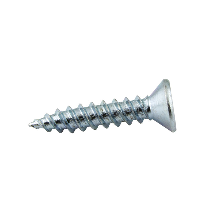 Wood Screw, Flat Head, Square Socket, #8 x 7/8" Length, Steel Zinc Plated, ASME/ANSI B18.6.1