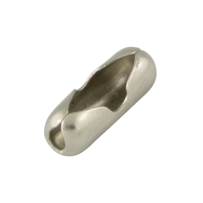 Ball Chain Connector for #3 Chain (1/8" x 11/32") Brass, Nickel Plated by Spaenaur Inc.