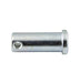 Clevis Pin Cross-Drilled & Cntrsunk 3/8" x 1-7/8" to Hole Centre x 2" Under Head, 5/32" Hole DIA C1018 Steel Case Hardened Trivalent Zinc by Spaenaur Inc.