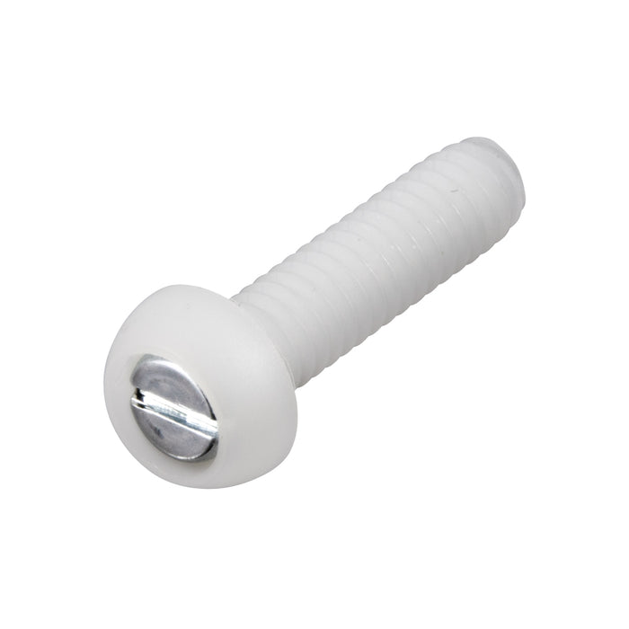 Metal-Core Mach Screw Round Slot HD #10-32 UNF x 3/4" LONG Steel Core / Nylon Shell