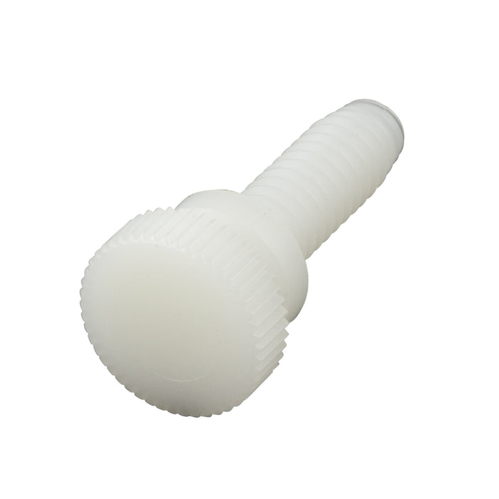 Thumb Screw, Knurled #10-24 UNC x 2" Molded Nylon 6/6(Ul94V2) Natural by Microplasticsinc