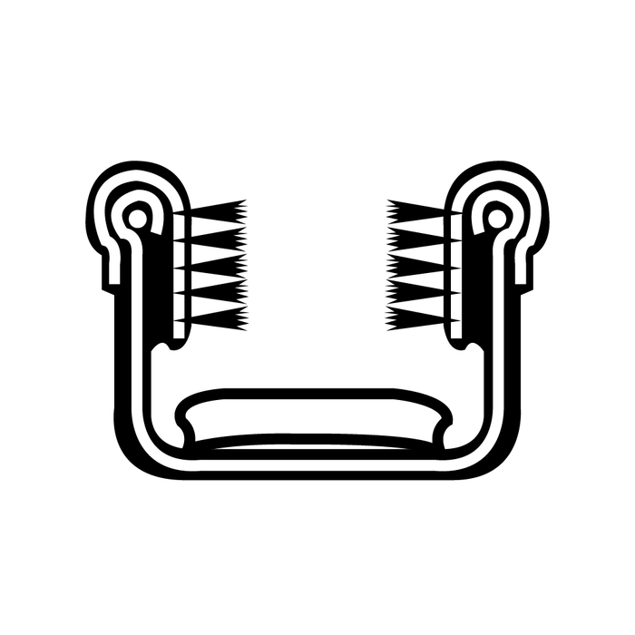 Flexible Window Channel Black Mohair Lined Beadless for 1/4" Glass, 96" Lengths