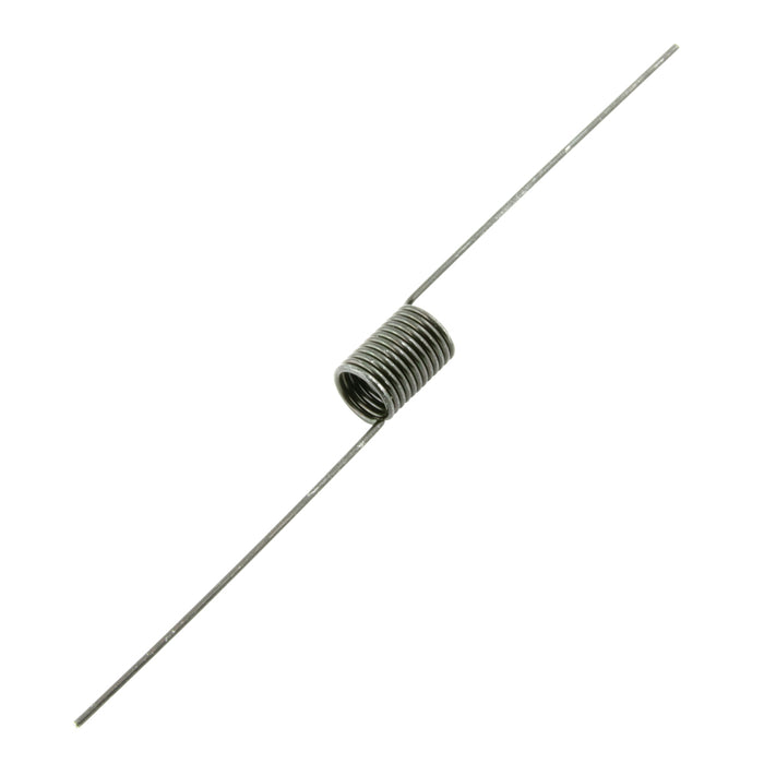 Ressort de traction, style universel, avec extrémités prolongées, longueur de spire 3 1/4 po, diamètre extérieur 7/16 po, longueur totale 9 1/2 po, calibre 0,047 po. Fil métallique MB, fil d'acier tréfilé dur, noir, par Spaenaur Inc.