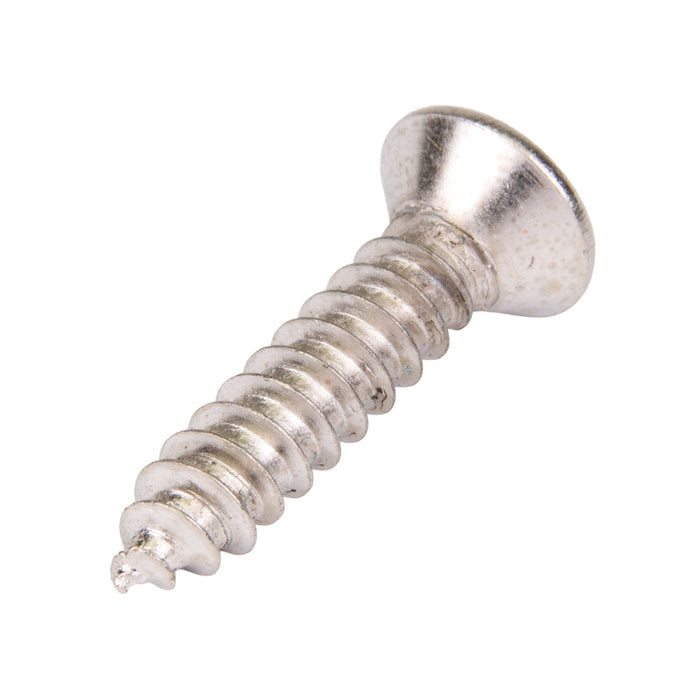 Vis autotaraudeuse, tête ovale à empreinte Phillips, type AB, n° 6 x 1 po de longueur, acier nickelé