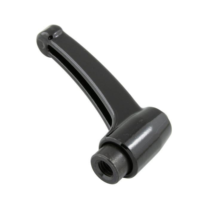 Indexed Clamping Lever, Female THRD 2.96" Length, 5/16"-18 Thread 1.77" Overall Height Thermoplastic Black, Zinc Diecast Thread