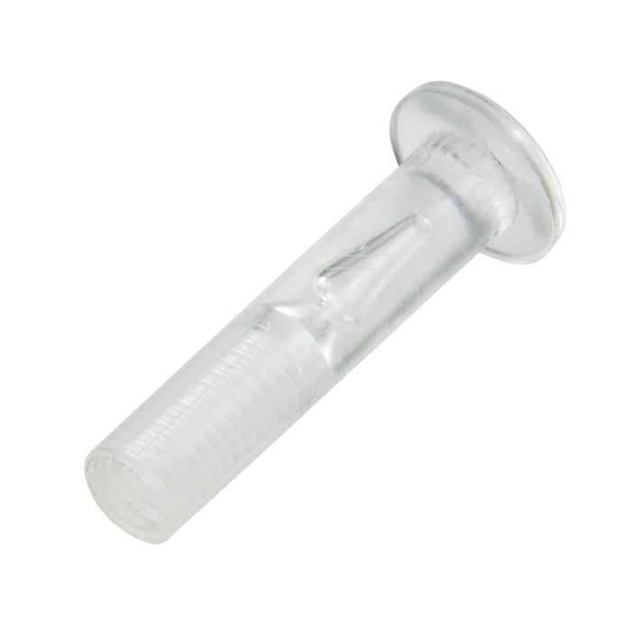 Molded Threaded Plastic Post Unslottted, 7/32" O.D. Barrel #8-32 UNC x 1/2" LG Under Head Cellulose Acetate Butyrat, Clear