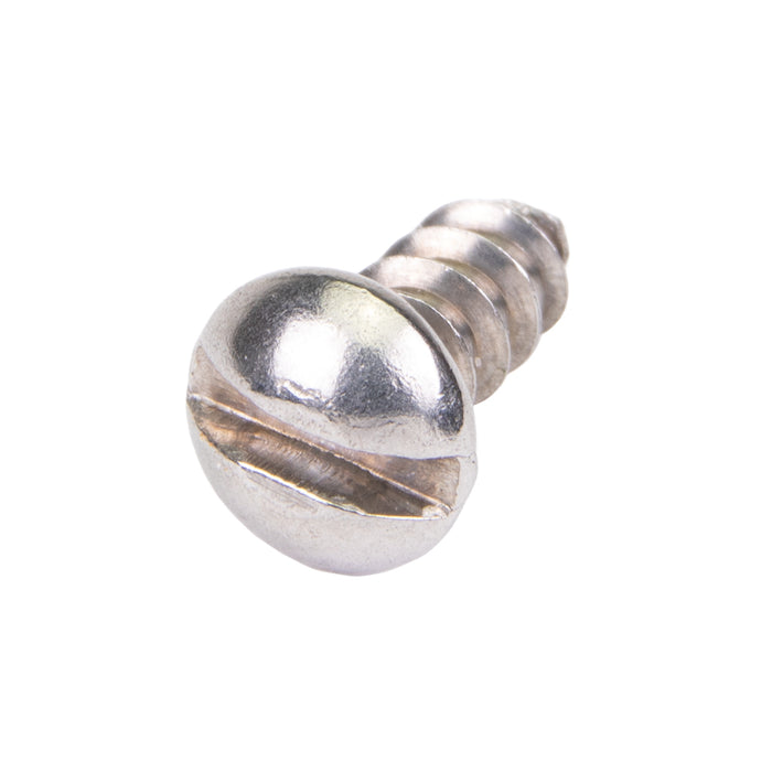 Tapping Screw, Round Head Slotted Drive, Type AB, #10 x 1-1/4" Length, Stainless Steel by Spaenaur Inc.