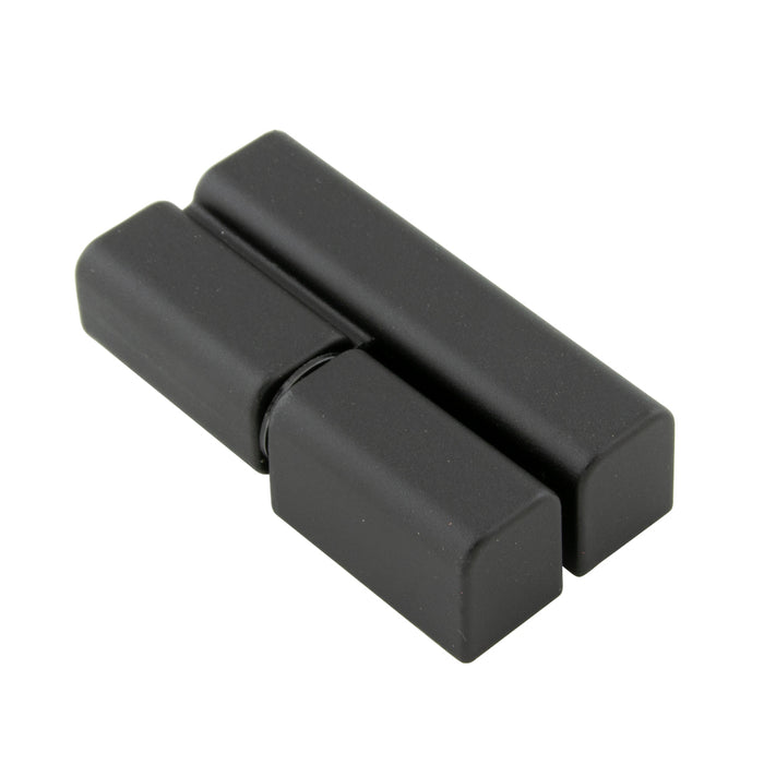 Grande charnière à décollage décalé de type A, 0,688 x 2,50 pouces, zinc moulé sous pression, revêtement en poudre noir mat, par SouthCo