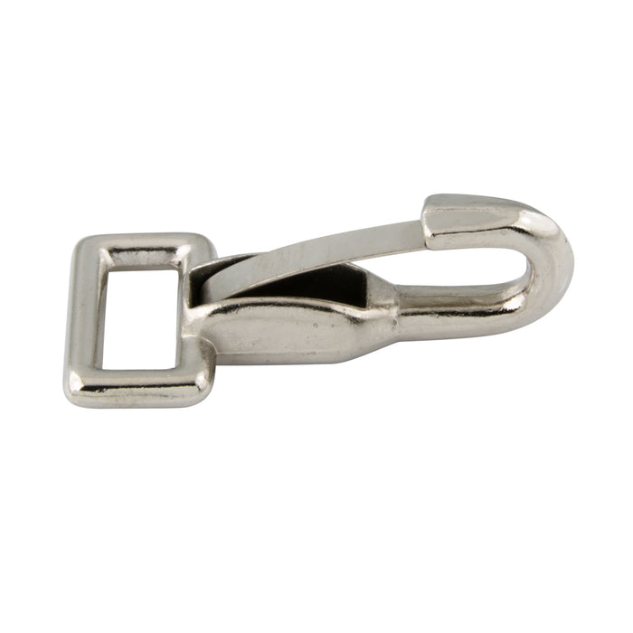 Snap Hook, Swivel Round Eye 5/8" Eye, 3-3/8" Oal, 3/8" Snap Opening Zinc Die Cast, Nickel Plated by Spaenaur Inc.