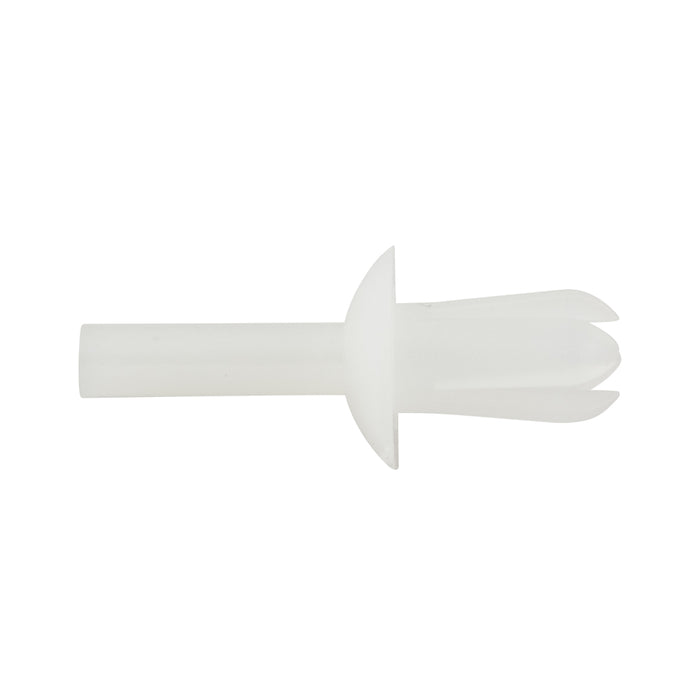 Rivet à entraînement en nylon, tête ronde, taille du trou 0,187 po, épaisseur du panneau 0,062/0,125 po, diamètre de la tête 0,281 po, hauteur de la tête 0,075 po, longueur de verrouillage 0,230 po, diamètre de la goupille 0,125 po Nylon 6/6 naturel par Spaenaur Inc.