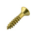 Wood Screw, Flat Head, Square Socket, #8 x 1-1/2" Length, Brass, ASME/ANSI B18.6.1 by Spaenaur Inc.