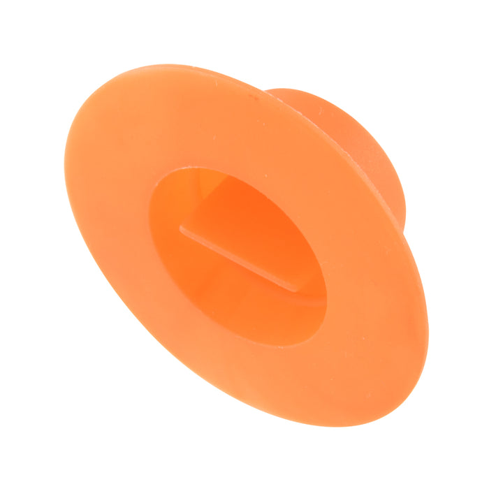 Pull Plug Wide Flange 1 1/2 x 1/2 Low Density Polyethylene Colour orange