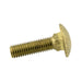 Carriage Bolt DIN 603 (No Nut) M6 x 1.00 x 80mm LG Brass Plain DIN 603/BR M6X80 by Spaenaur Inc.
