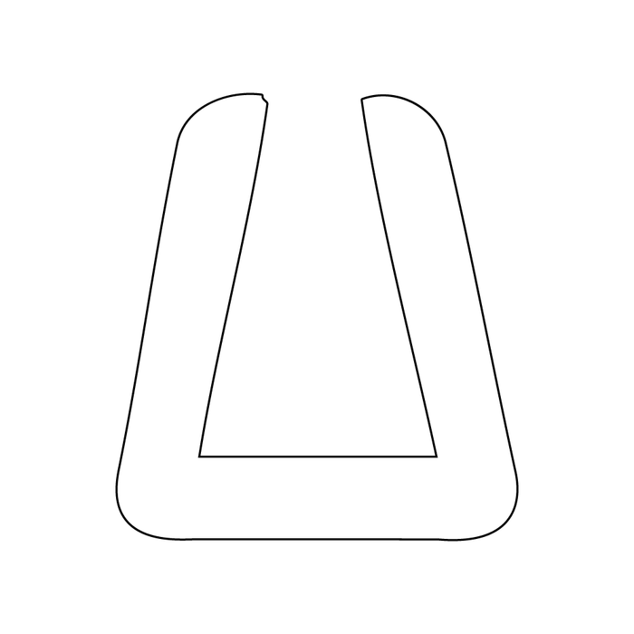 Profilé en vinyle extrudé en PVC blanc, longueur totale 50 pieds, dureté 55-65 Duro, fabriqué par Spaenaur Inc.