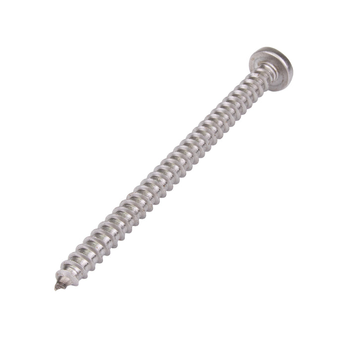 Tapping Screw, Pan Head Security Phillips Drive, Type A, #10 x 1/2" Length, Stainless Steel