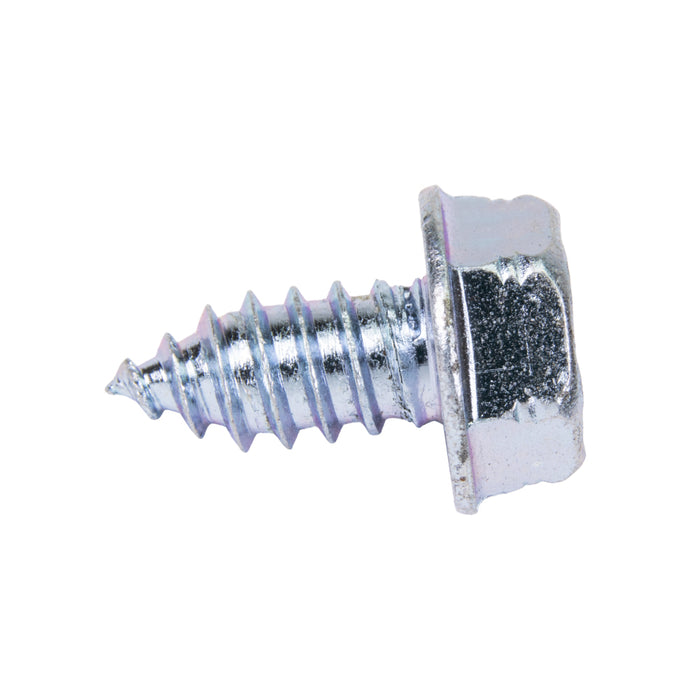 Tapping Screw, Indented Hex Washer Head Unslotted Drive, Type AB, 5/16" x 5/8" Length, Low Carbon Steel Zinc Plated Trivalent Chromate by Spaenaur Inc.