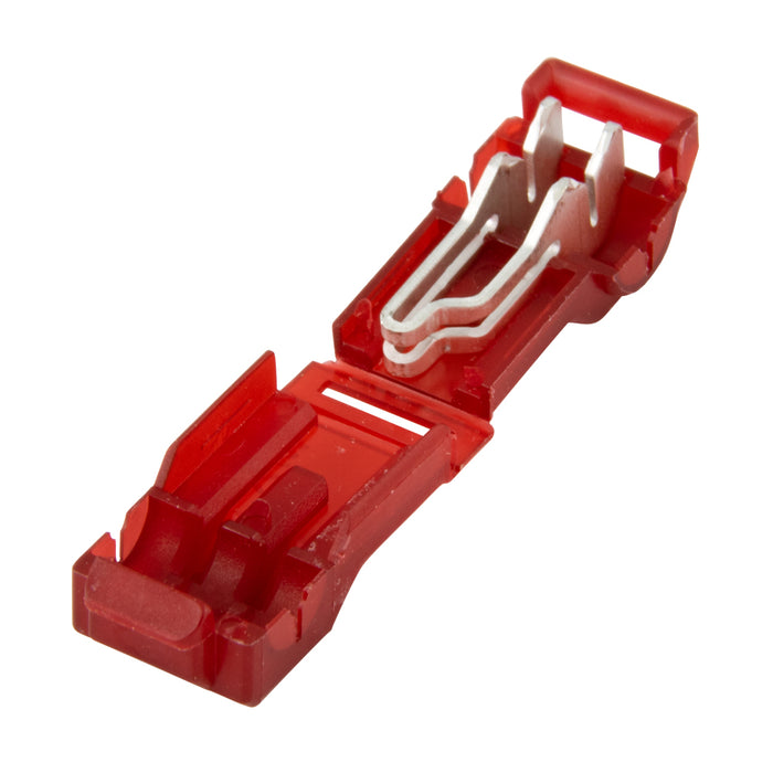 Female T-Tap Connector #22-18 Wire GA Electrolytic Copper, Tin Plated Fully Insulated by Spaenaur Inc.