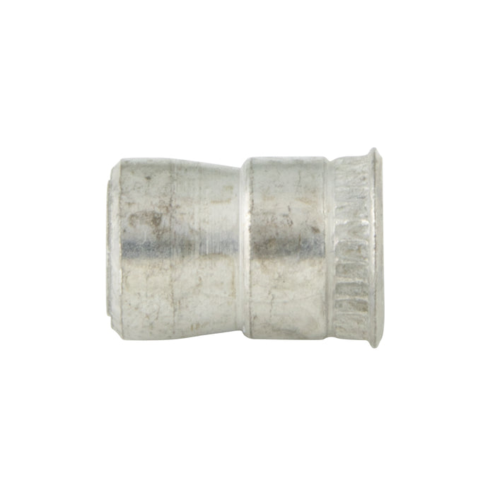 A-T Series Knurled Threaded Insert Standard Open End #10-32 UNF x .370" LGTH Steel, Trivalent Tin Zinc Plated