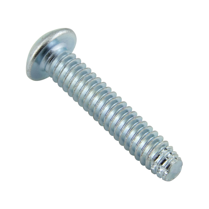 Security Thread-Cutting Screw, 6-Lobe Button HD, Type F 1/4"-20 UNC x 1" LG, Recess Tr27 Low Carbon Case Hardened Steel Zinc Plated by Spaenaur Inc.