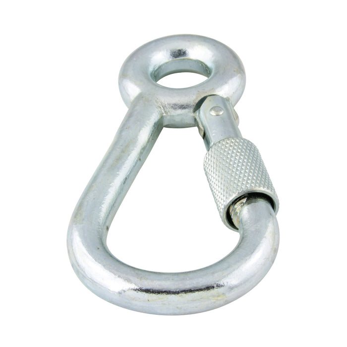 Mousqueton avec vis de sécurité 100 mm LG x 10 mm DIA Fil 10 mm Ouverture par encliquetage Acier forgé Zingué par Spaenaur Inc.