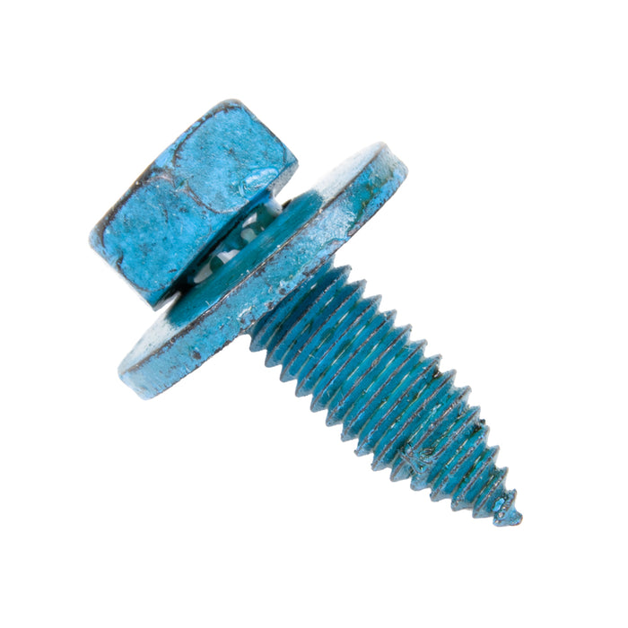 Sems Machine Screw Metric Hex Head, With 20mm OD Flat Washer, M6.3 X 1.00 Pitch X 20mm Length, Low Carbon Steel Phosphate, Coated-Blue Dye by Spaenaur Inc.
