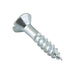 Wood Screw, Flat Head 90° ctsk., Slotted, #6 x 1/2" Length, Steel Zinc Plated, ASME/ANSI B18.6.1 by Spaenaur Inc.
