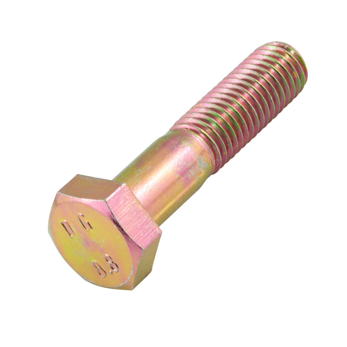 Hex Head Cap Screw, L9 5/8"-11 UNC x 5" LONG Lamalloy L9 Zinc Dichromate-Gold