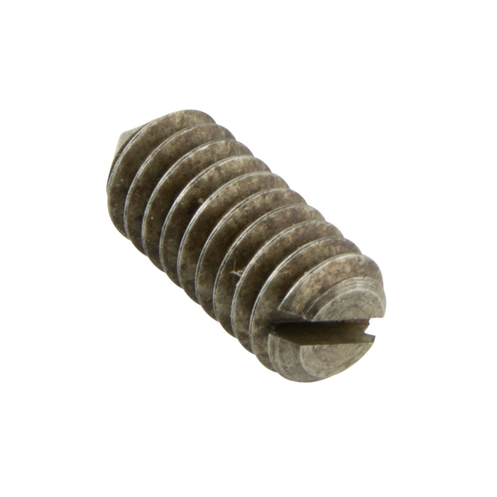 Slotted Set Screw Cone Pt Headless 1/4"-20 UNC x 5/8" LG Carbon Steel Plain ANSI B18.6.2-1972(1983)