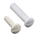 Binder Post & Screw (Nylon), Slot Head, Rapid Assembly, .240" DIA x 7/8" LG Polyethylene Post, White Colour by Spaenaur Inc.