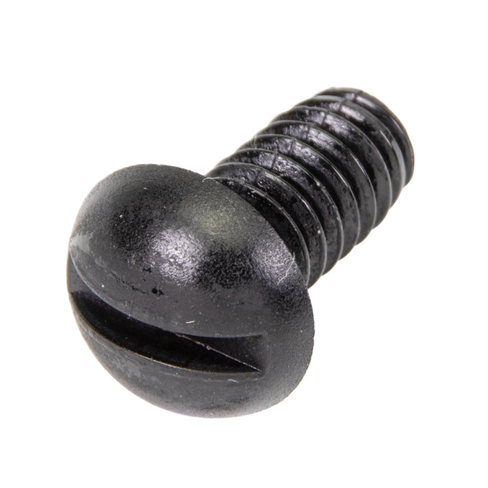 Machine Screw, Round Head, Slotted Drive, 1/4"-20 UNC x 1/2" Length, Nylon Black Black by Spaenaur Inc.