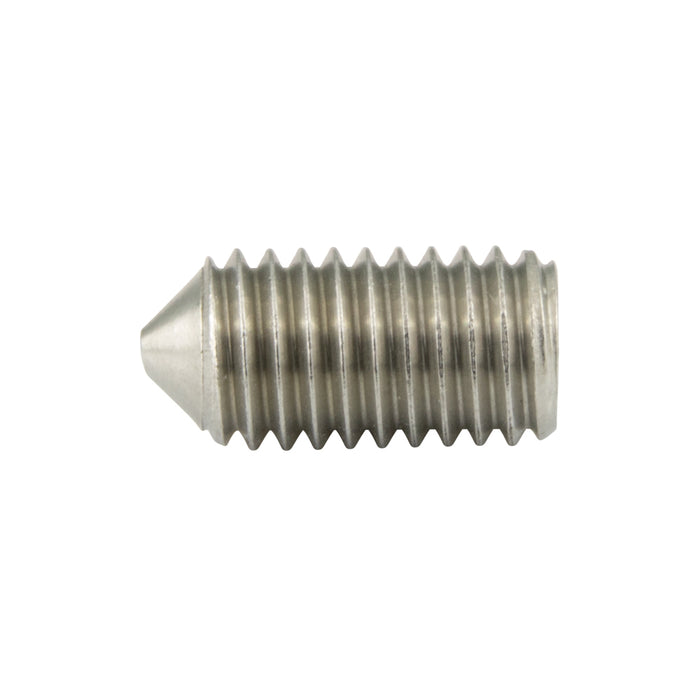 Hex Socket Set Screw, Cone Point M5 x 0.80 Pitch x 20mm LONG A2 Stainless Steel DIN 914/A2 M5X20 by Spaenaur Inc.